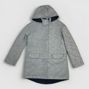 Lululemon New Form Coat Full Zip Hooded Women's 4 Gray Pockets High Neck